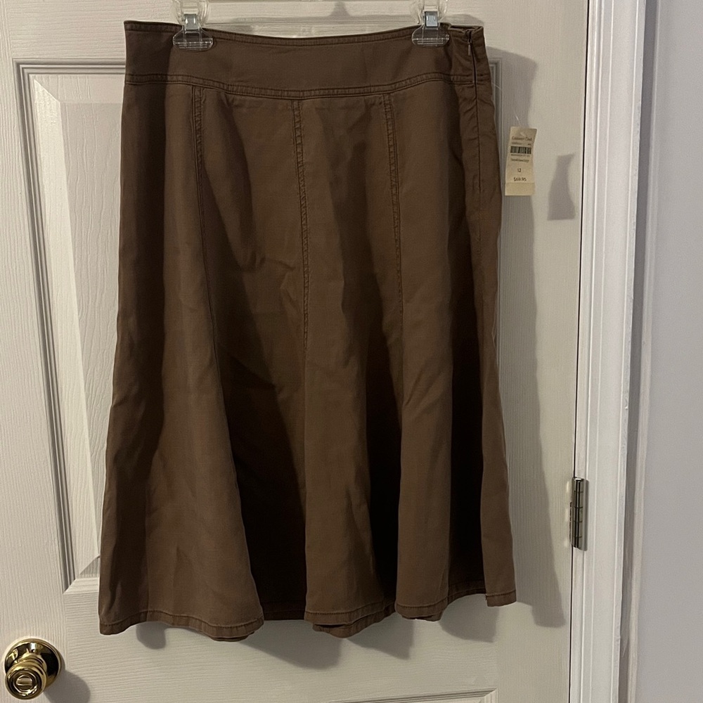 Coldwater Creek Brown A-Line Skirt